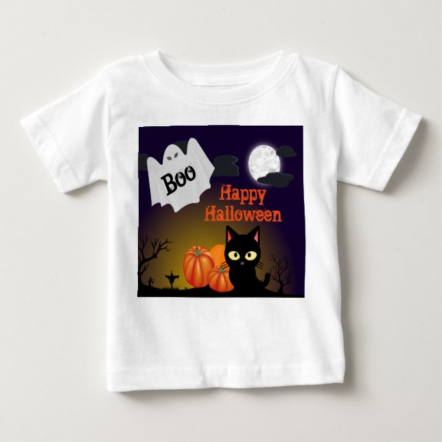 Cute Småbarn Halloween Ghost T-Shirt (Framsida)