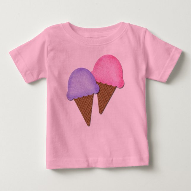 Cute Småbarn Shirt Ice Cream Cones Girly Clothes Tröja (Framsida)