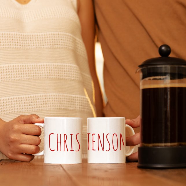 Cute Smala Font Long Namn Reunion Kaffemugg (Skapare uppladdad)