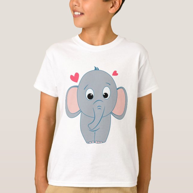 Cute small elephant Boys T-Shirt (Framsida)