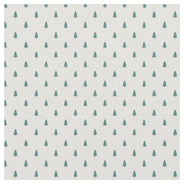 Cute small Julgranar på vit Tyg (Närbild)