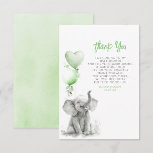 Cute Small Little Baby Elephant Tack Kort