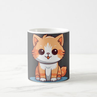 Cute Small Orange Cat Kaffemugg