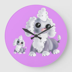 Cute Small Puppy Stor Klocka