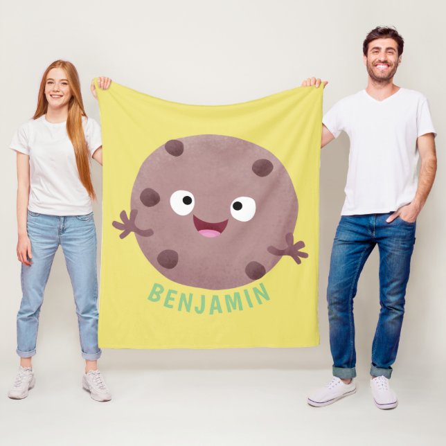 Cute Smart Chochad chip cookie tecknad Fleecefilt (På plats)