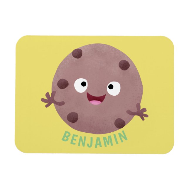 Cute Smart Chochad chip cookie tecknad Magnet (Horisontell)