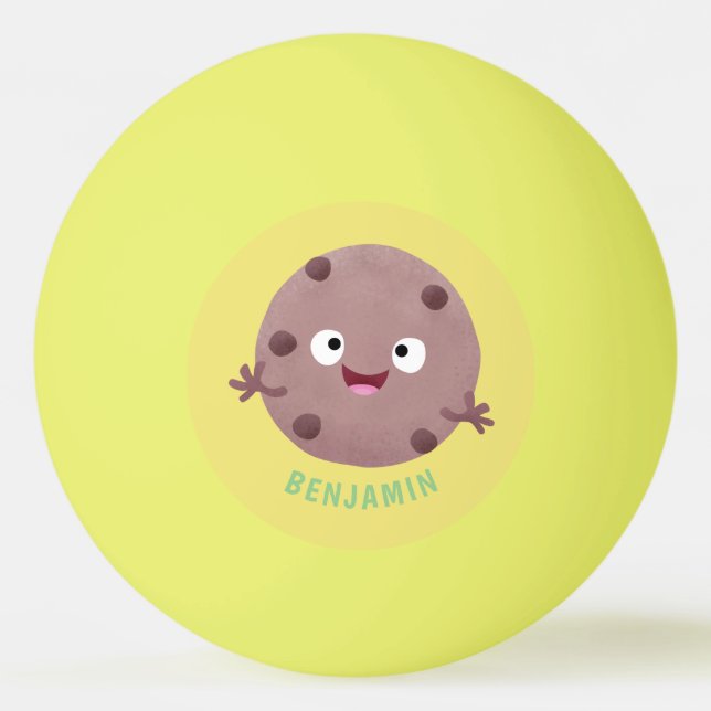 Cute Smart Chochad chip cookie tecknad Pingisboll (Framsidan)