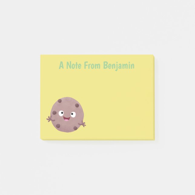 Cute Smart Chochad chip cookie tecknad Post-it Block (Framsida)