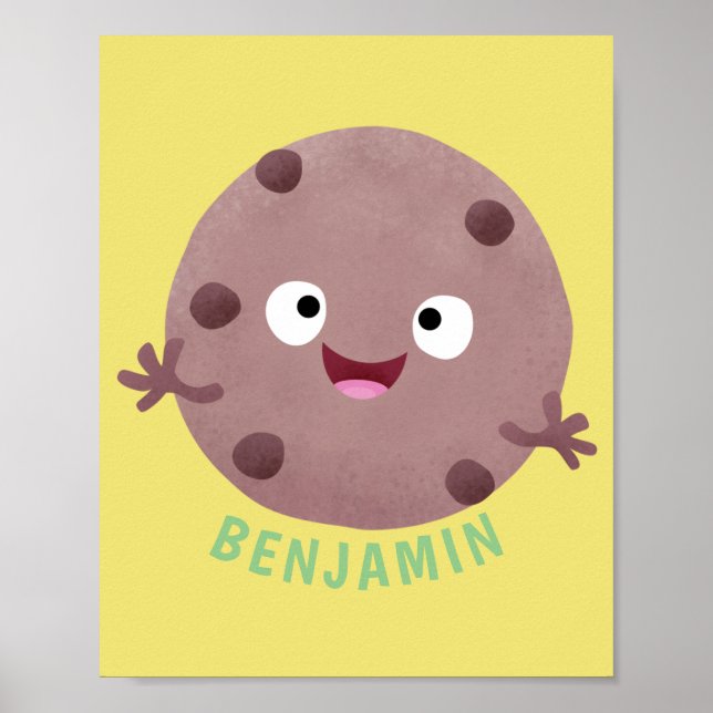 Cute Smart Chochad chip cookie tecknad Poster (Framsidan)