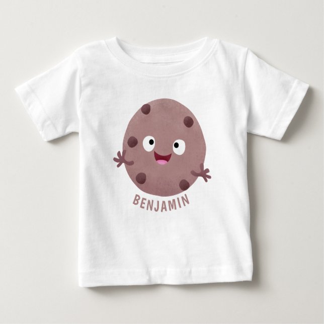 Cute Smart Chochad chip cookie tecknad T Shirt (Framsida)