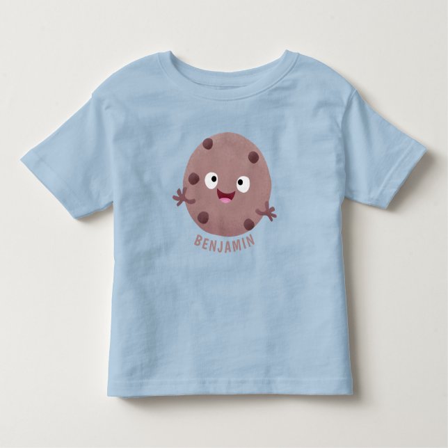 Cute Smart Chochad chip cookie tecknad T Shirt (Framsida)