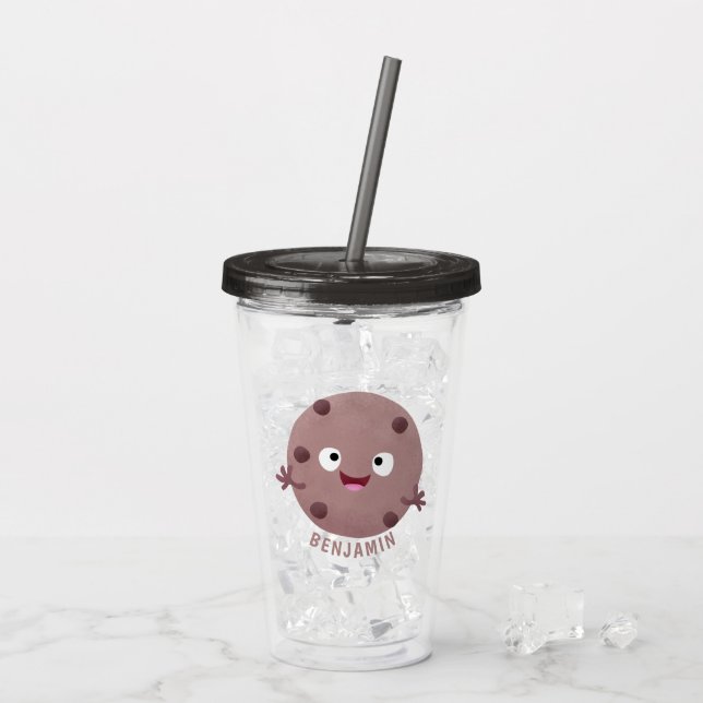 Cute Smart Chochad chip cookie tecknad Take Away Mugg (Baksida Ice)