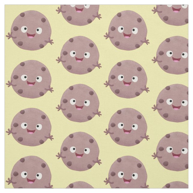 Cute Smart Chochad chip cookie tecknad Tyg (Provkarta)