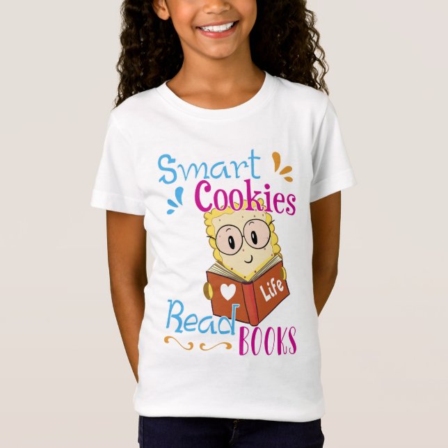 Cute Smart Cookies Read Bokar T Shirt (Framsida)