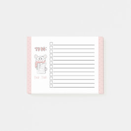 Cute Smart Hamster Rosa To-Do Notes Post-it Block