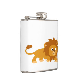 Cute Smart Tecknad Lejon Hip-kolv Fickplunta