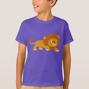 Cute Smart Tecknad Lejona Barn T-shirt