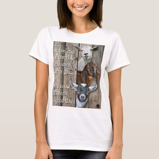 Cute Smell som en get T Shirt (Framsida)