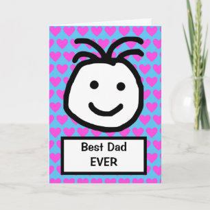 Cute Smilande Ansikte bästa Pappa någonsin, Fars d Kort