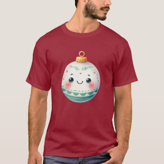 Cute Smilande julprydnad i vattenfärg T Shirt