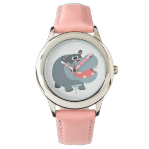 Cute Smildra Tecknad Hippo Watch Armbandsur