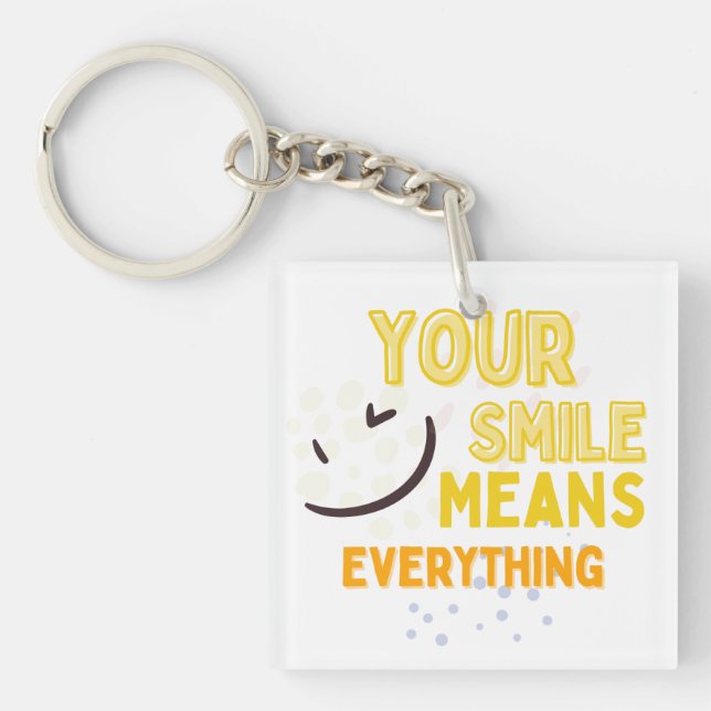 Cute Smile Face & Positive Quote Double-Sided Acry (Framsidan)