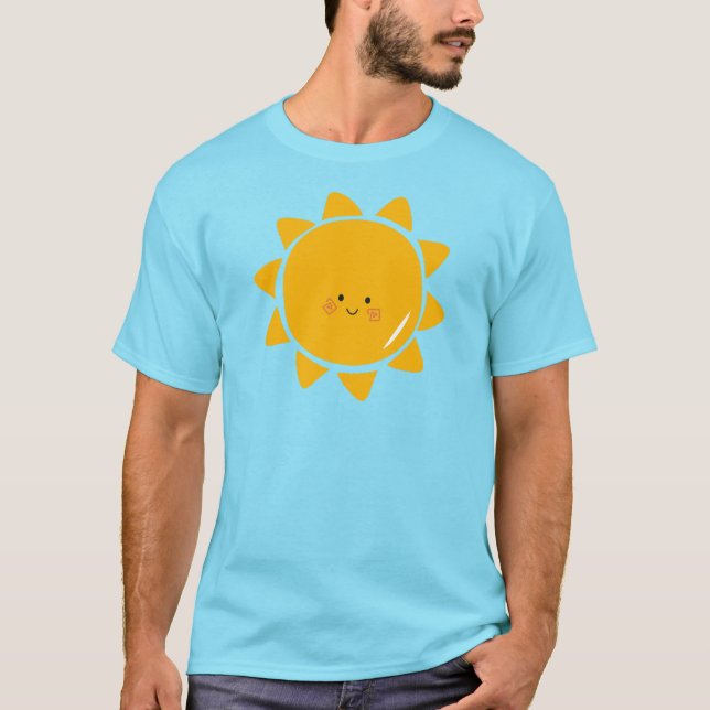 Cute Smile Sun  T Shirt (Framsida)