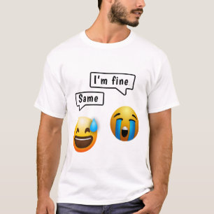 Cute Smiley Face Emoji Herr T-Shirt