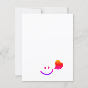 Cute Smiley face med hjärta - minimalistiskt Lyckl Vykort