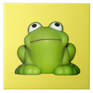 Cute Smiley Frog Kakelplatta