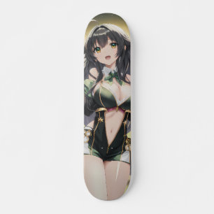 Cute Smiling Anime Girl Mini Skateboard Bräda 18,5 Cm