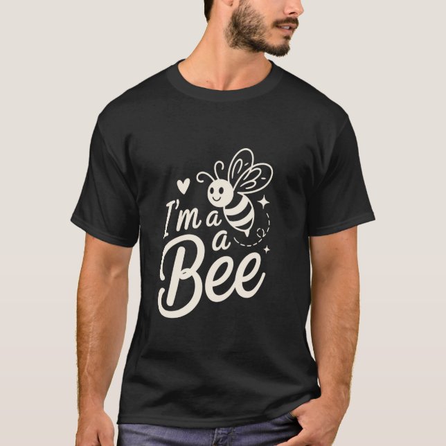 Cute Smiling Bee I'm a Bee Fun Insect Design T Shirt (Framsida)