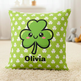 Cute Smiling Clover Kudde