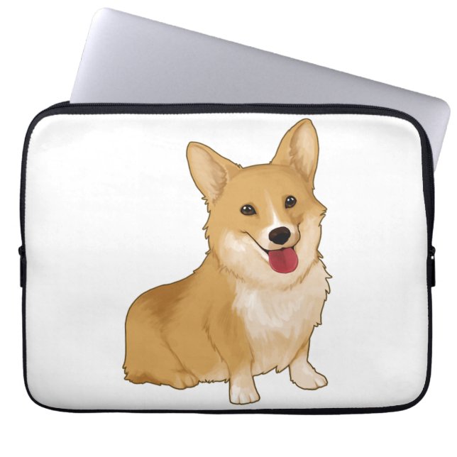 Cute smiling corgi laptop fodral (Framsidan)