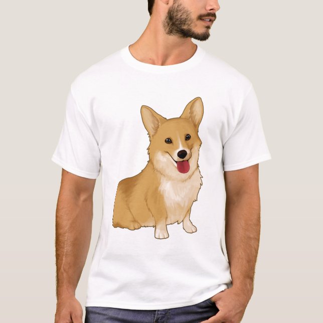 Cute smiling corgi t shirt (Framsida)