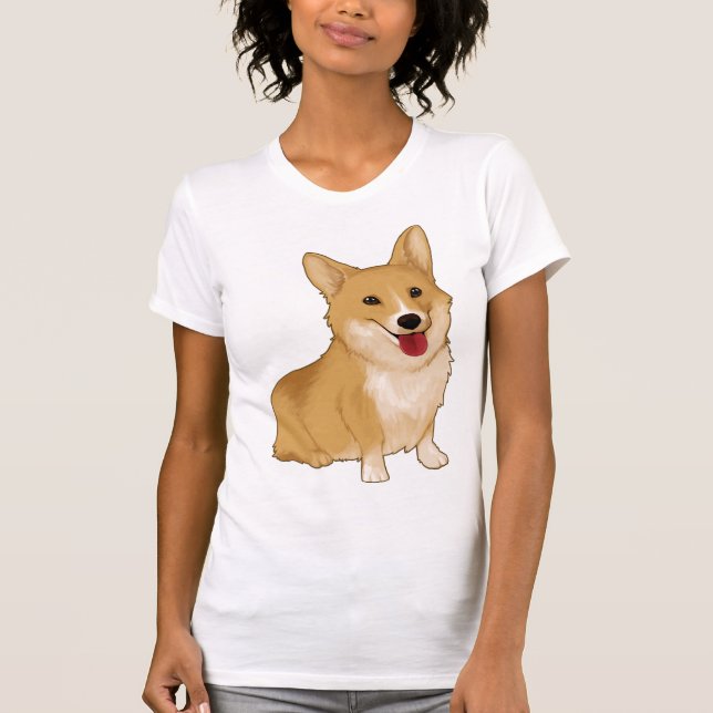 Cute smiling corgi t shirt (Framsida)