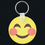 Cute Smiling Emoji Nyckelring<br><div class="desc">Smiling Emoji.

Emoji art Version 2 by EmojiOne.
Licensed under Creative Commons (CC-BY 4.0).</div>