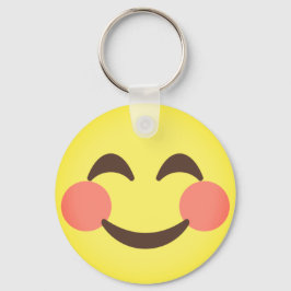 Cute Smiling Emoji Nyckelring