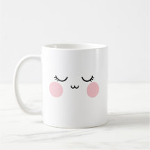 Cute Smiling Face Mug Modern Aesthetic