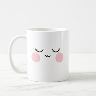Cute Smiling Face Mug Modern Aesthetic Kaffemugg