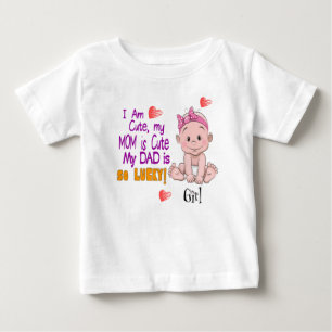 CUTE SMILING FLICKA T SHIRT