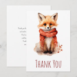Cute Smiling Fox Pup in a Red Scarf Tack Kort