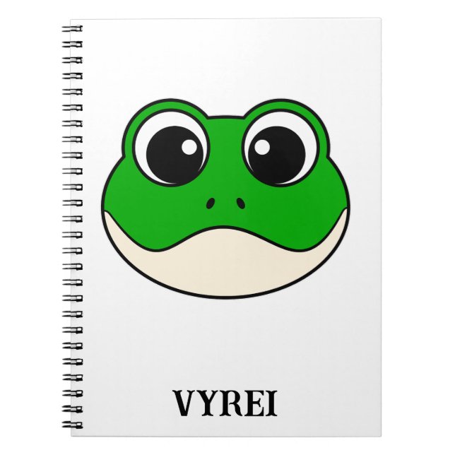 Cute Smiling Frog Anteckningsbok (Framsidan)