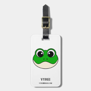 Cute Smiling Frog Bagagebricka