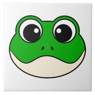 Cute Smiling Frog Kakelplatta