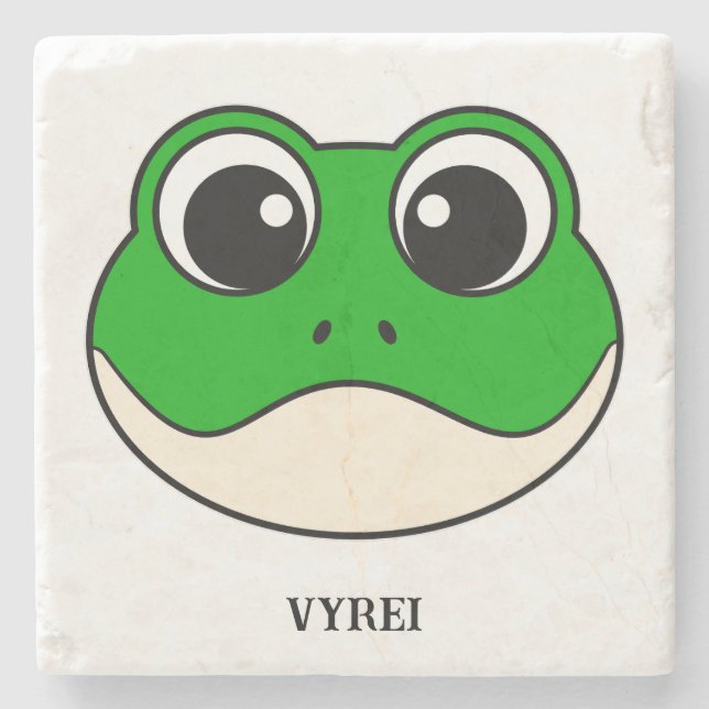 Cute Smiling Frog Stenunderlägg (Framsidan)