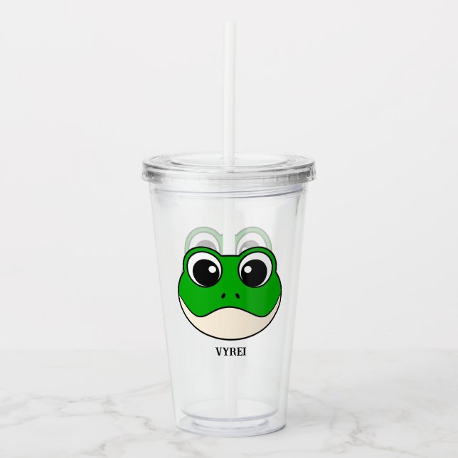 Cute Smiling Frog Take Away Mugg (Framsida)