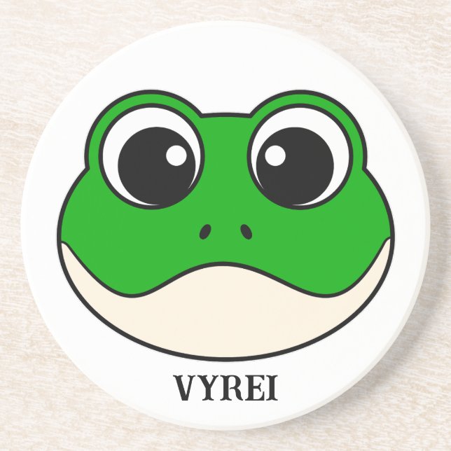 Cute Smiling Frog Underlägg (Framsidan)