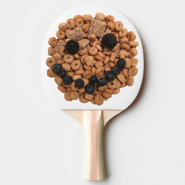 Cute Smiling Fruit and Cereal Ansikte Pingisracket (Framsidan)