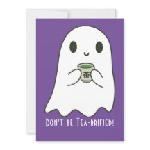 Cute Smiling Ghost & Japanska Tea Kanji Blank